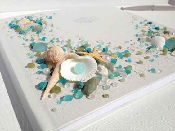 Guestbook mare (decorazioni conchiglie)