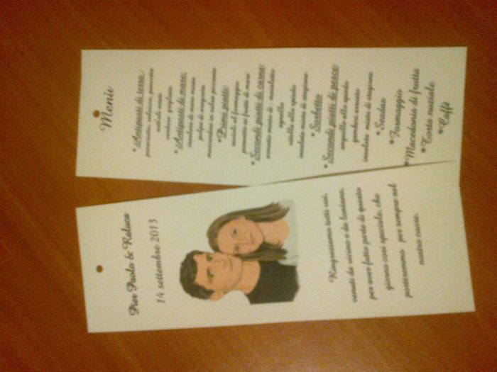 menu matrimonio