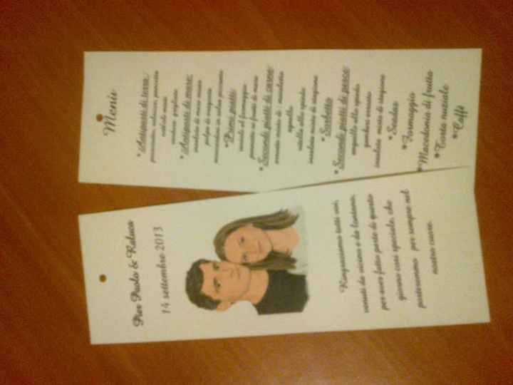 menu matrimonio