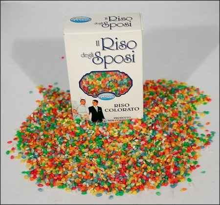 Riso Colorato per gli sposi