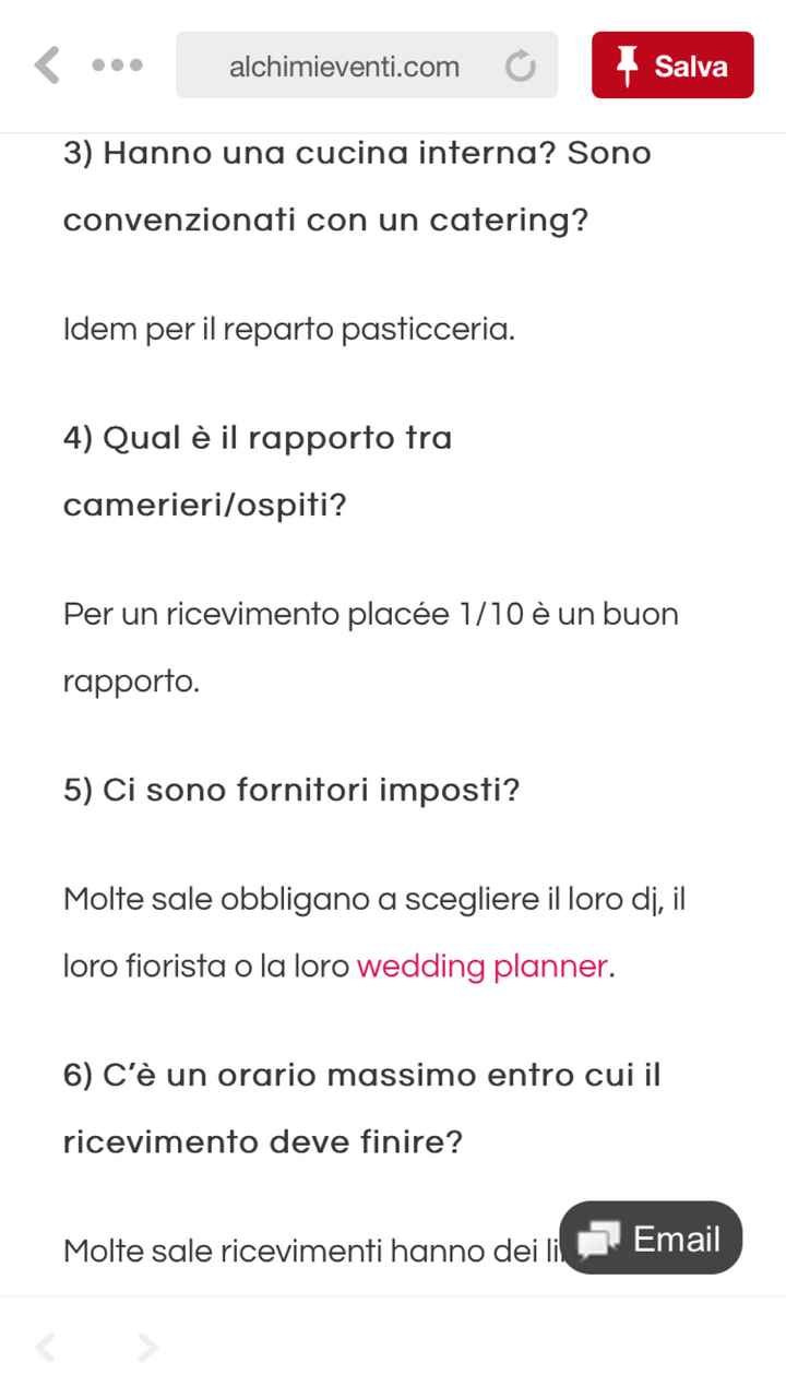 Cosa chiedere alla sala? - 2