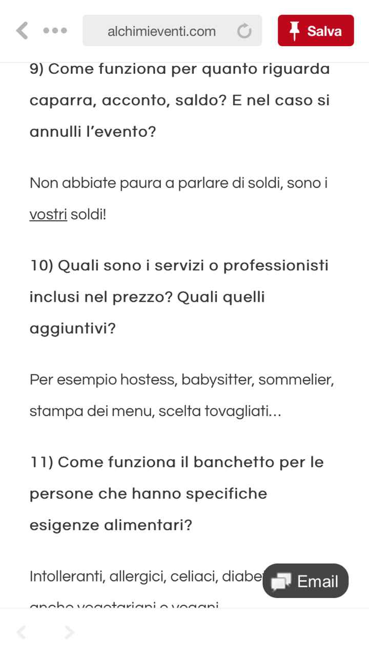 Cosa chiedere alla sala? - 4