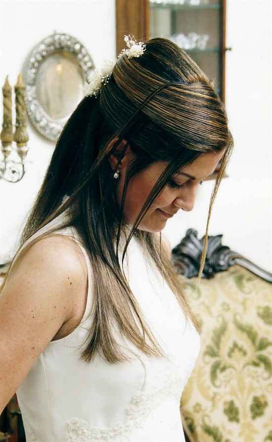 raccolto capelli lisci