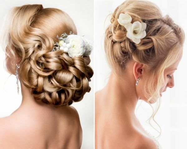acconciatura con fiore