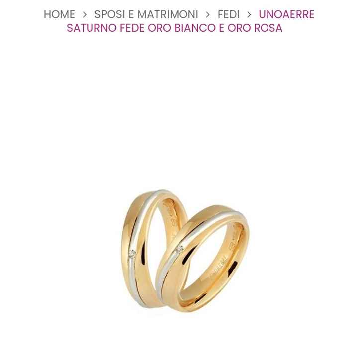 Fedi Unoaerre oro giallo e bianco - 1
