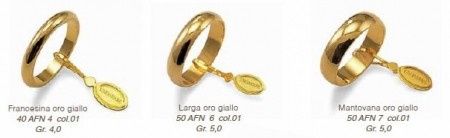 fedi oro giallo