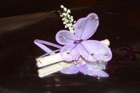 segnaposto farfalla lilla