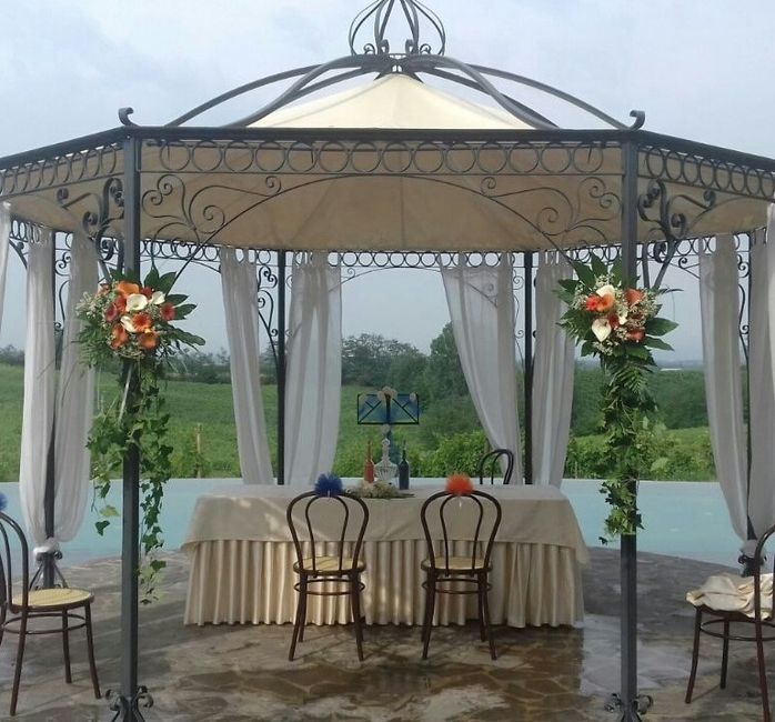 Il nostro gazebo per la cerimonia simbolica