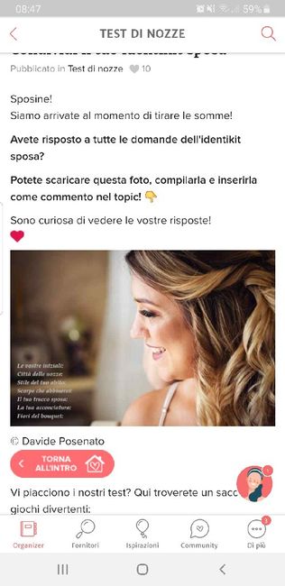 Condividi il tuo identikit sposa 9