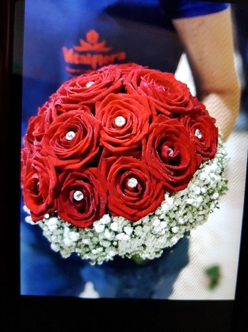 Bouquet bianco e rosso - 1