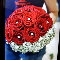 Bouquet bianco e rosso - 1