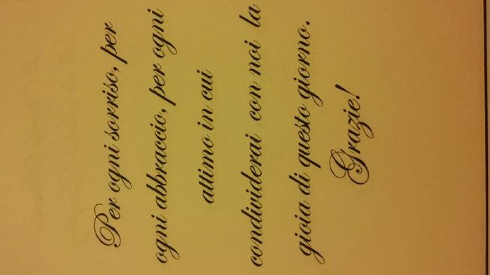 Frase ringraziamento segnaposto 2