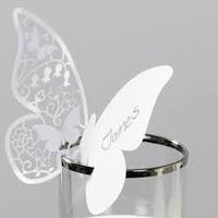 Farfalle sul bicchiere per segnaposto - 1