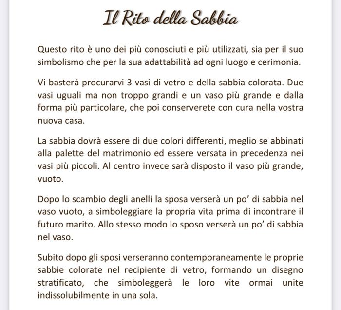 Rito della sabbia - 1