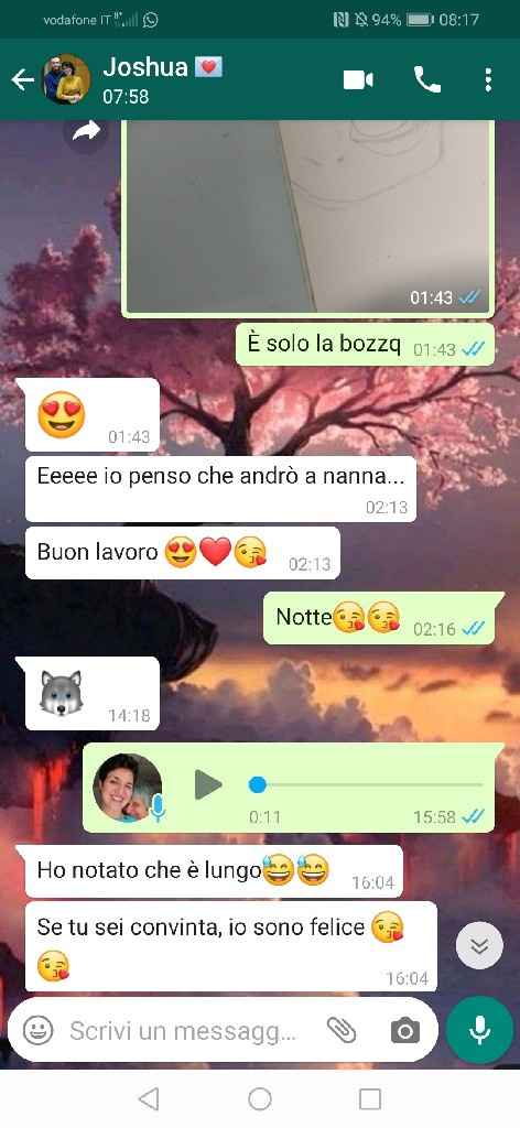 Condividi lo screenshot dell'ultimo messaggio che vi siete inviati - 1