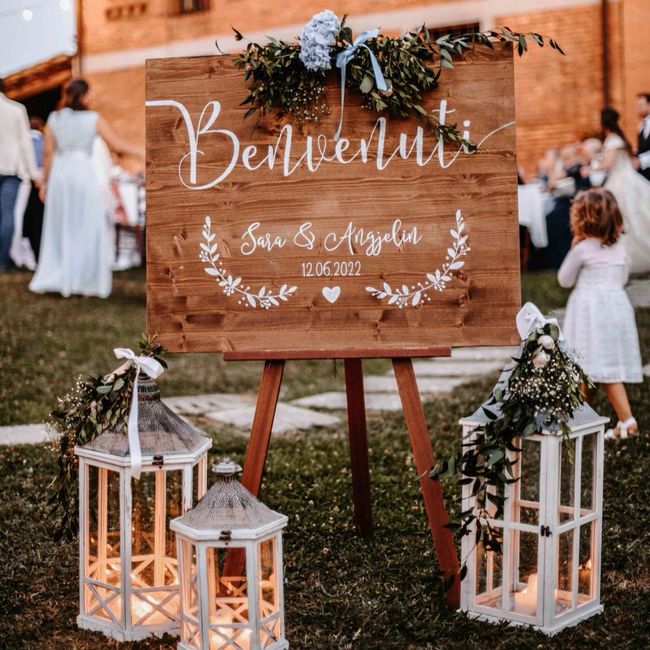 Cartello di benvenuto fai da te 6