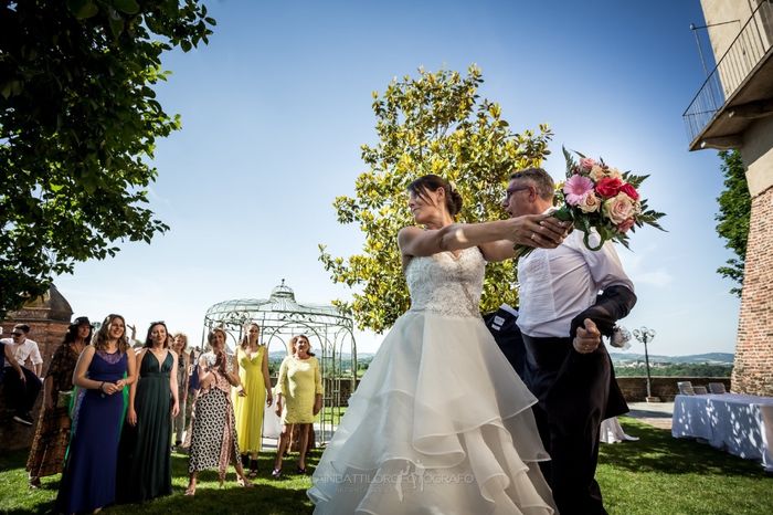 Lancio del bouquet.