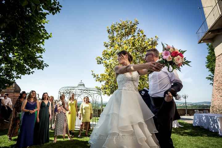 Lancio del bouquet.