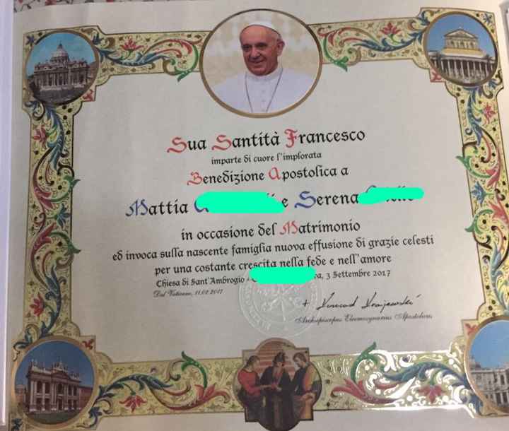 Benedizione del papa arrivata 😍 - 1