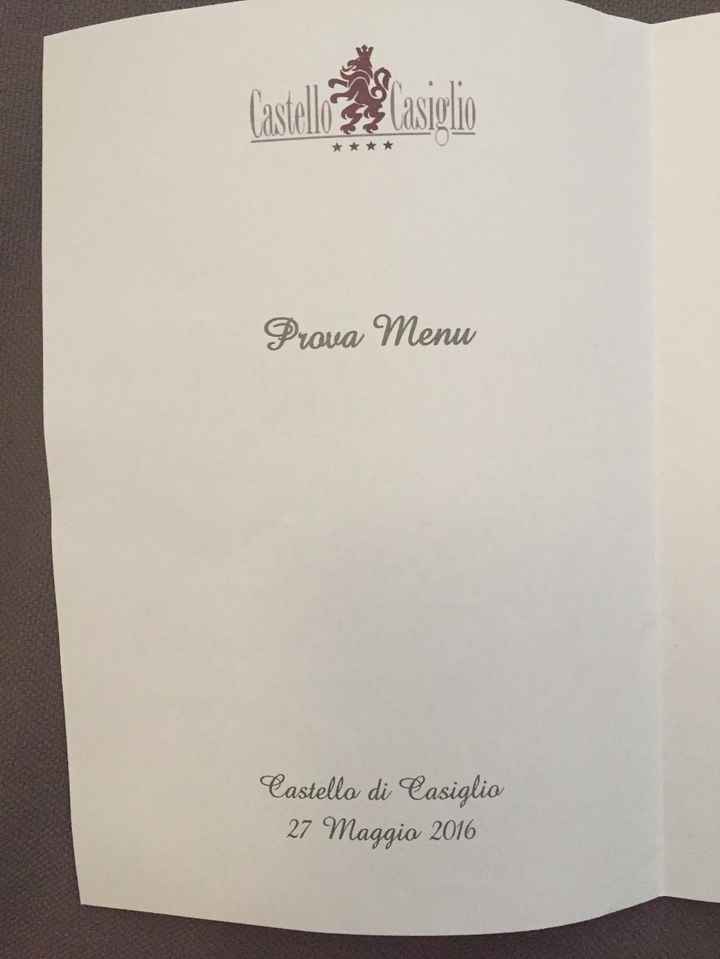 Prova menu' di Nozze 