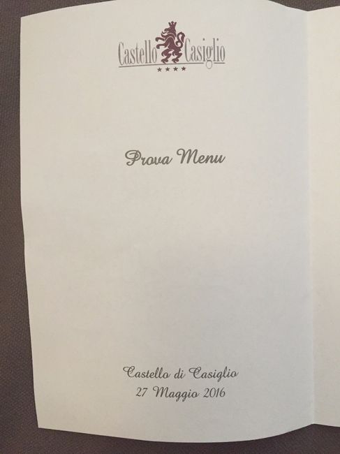 Prova menu' di Nozze 