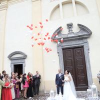 Uscita chiesa, mongolfiera di palloncini
