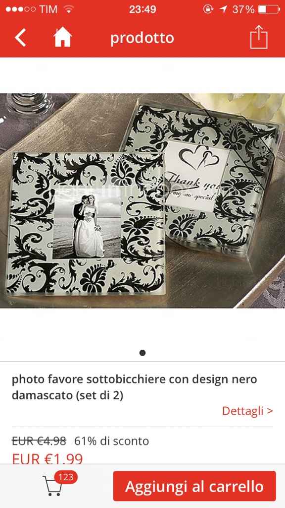 Bomboniera sotto bicchieri - 1