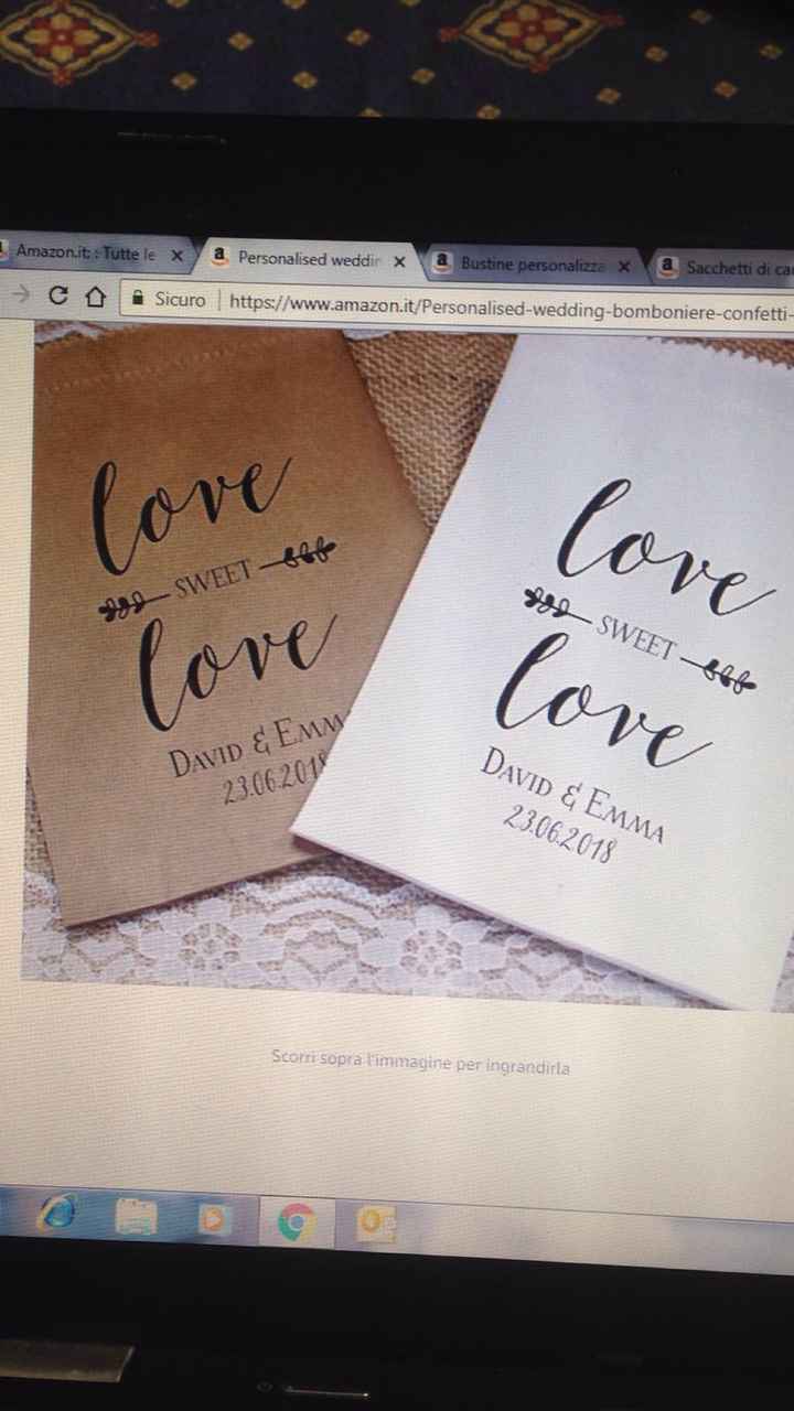 Scelta  sacchetti per la confettata - 1