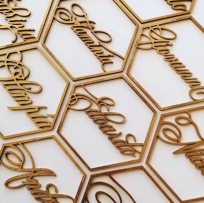 Segnaposto tag nomi oro - 1