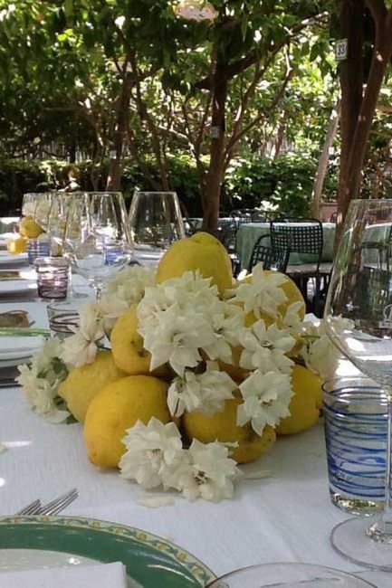 Limoni e fiori bianchi