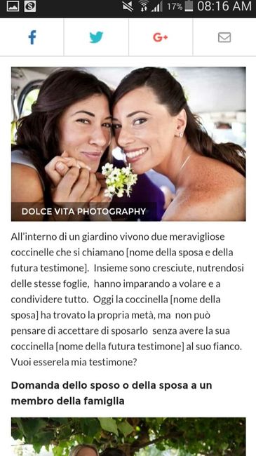 Aiuto come dire alla mia migliore amiche che mi sposo - 1