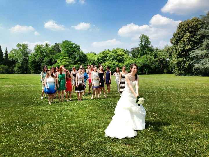 lancio del bouquet