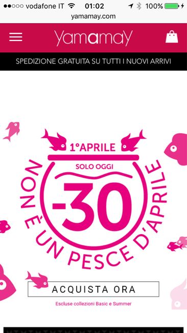 Non è un pesce d'aprile, solo domani yamamay 30% di sconto 😍 - 1