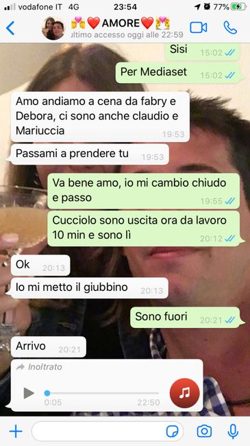 Condividi lo screenshot dell'ultimo messaggio che vi siete inviati - 1