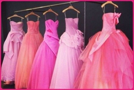 Abito da sposa tutte le tonalità del rosa