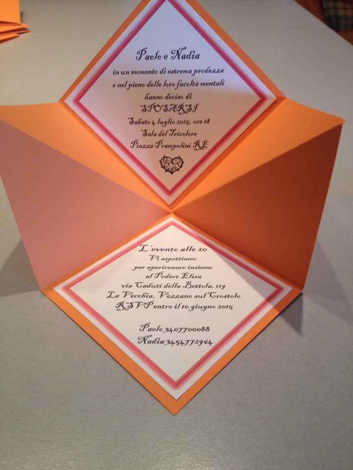 Partecipazioni fatte da voi...postate le foto?? - 1