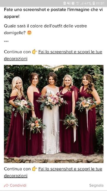 Fai lo screenshot e scopri il vestito delle tue damigelle - 1