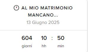 Quanti giorni mancano al vostro "sì"? 1