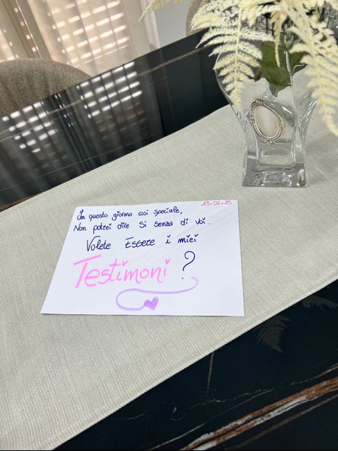 Volete essere i miei testimoni ? 🥰 2