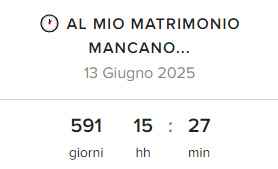 Quanti giorni mancano 🤍 - 1