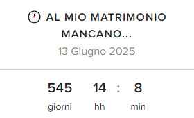 Quanti giorni mancano al vostro matrimonio? - 1