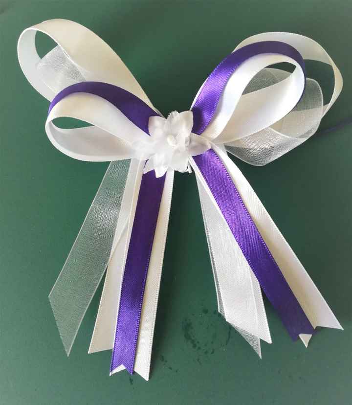 Fiocco all'interno della scatola agganciato alla bomboniera