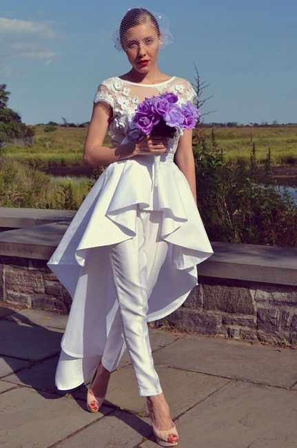 abito da sposa a pantalone - 4