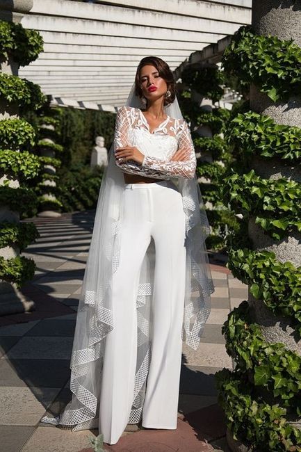 abito da sposa a pantalone - 12