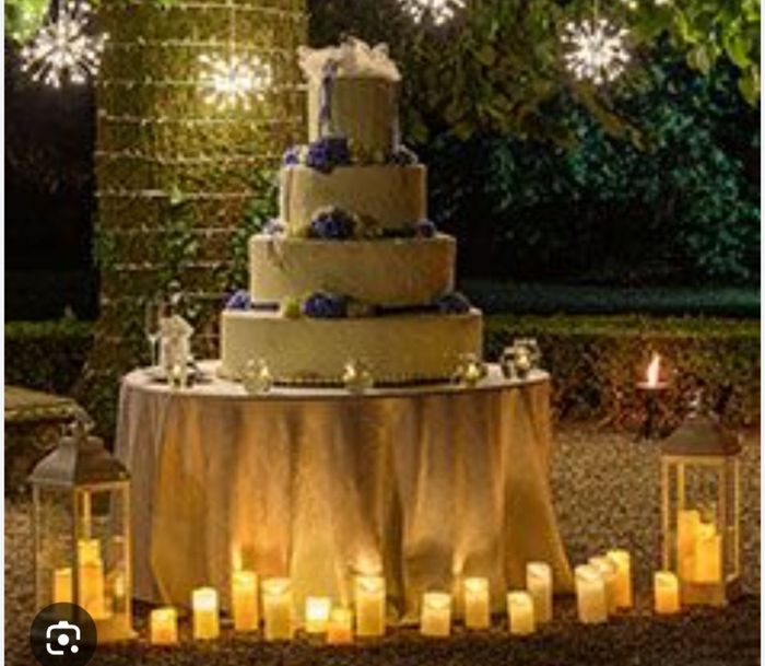 Candele sul tavolo della torta? 7
