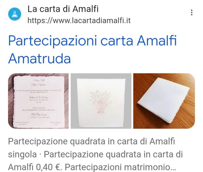 Partecipazioni in carta Amalfi 2