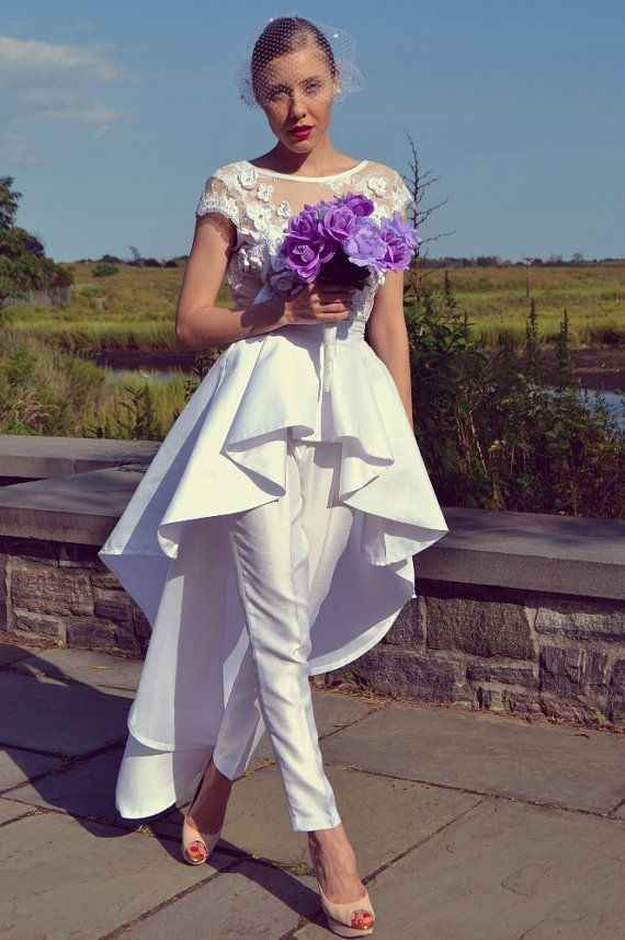 abito da sposa a pantalone - 4