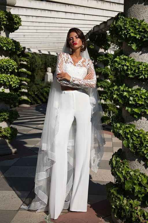 abito da sposa a pantalone - 12