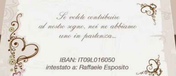 iban nella partecipazione per viaggio nozze ? - 2