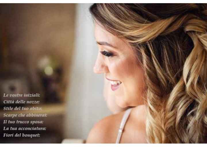 Condividi il tuo identikit sposa - 1